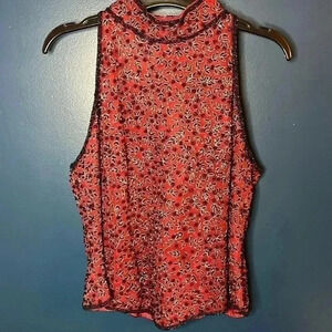 Papell Boutique Evening Women Large Halter Top Beaded Sleeveless Whimsigoth